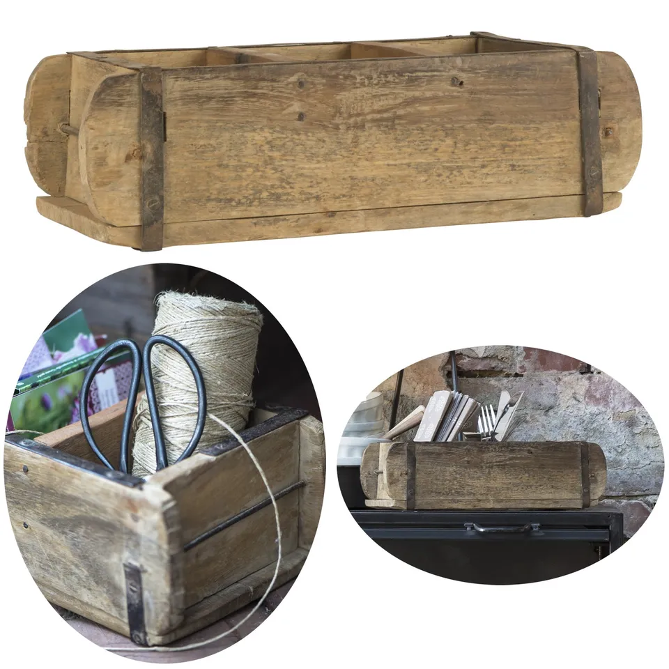 Ib Laursen Unika Ziegelform Holz braun 31 cm B-Ware