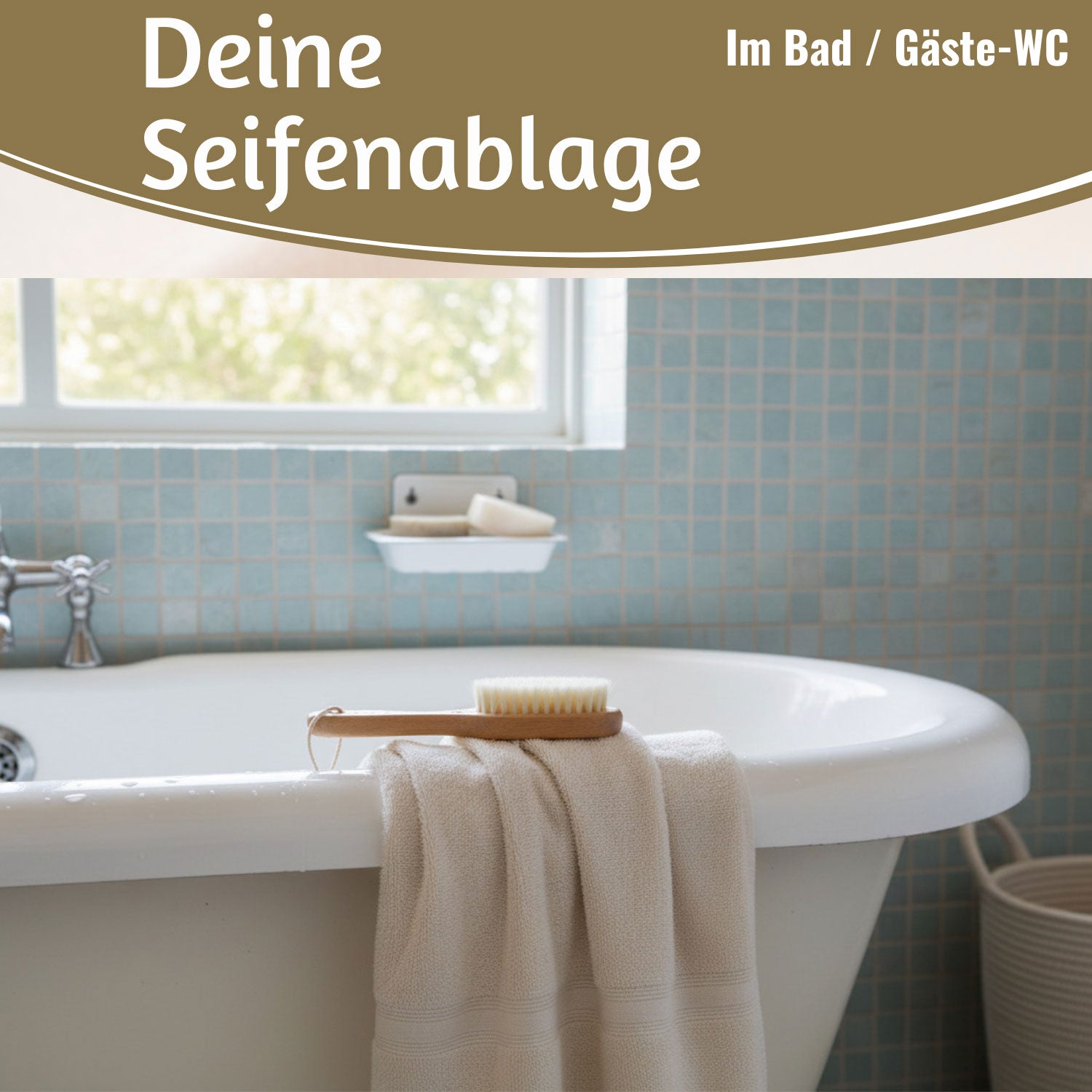 Ib Laursen Seifenschale Emaille weiß 16 cm Wandmontage