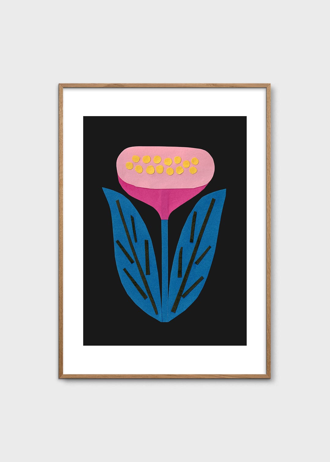 The Poster Club Mysterious Flower Poster A4 schwarz blau