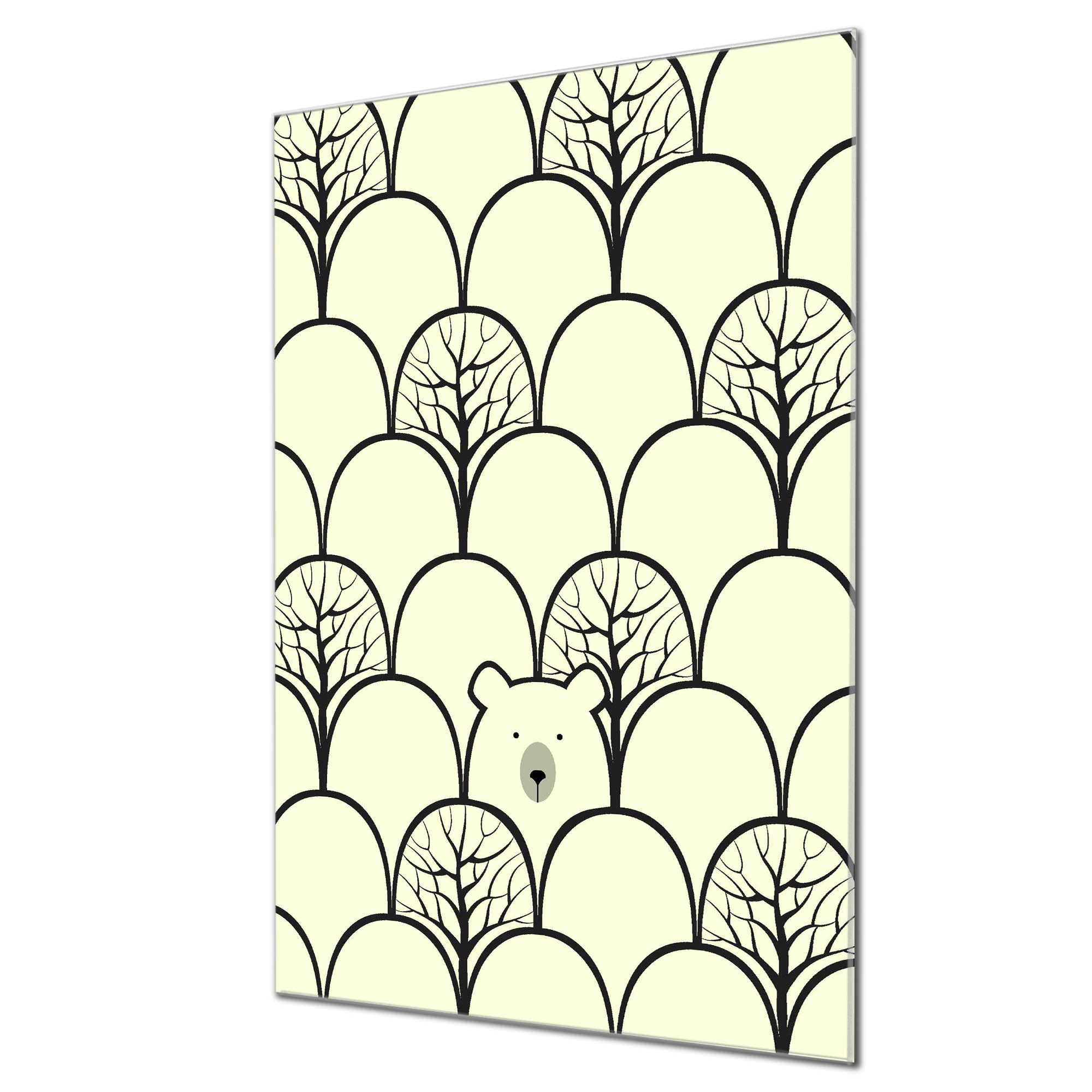 Banjado Magnettafel Waldbeeren Glasmagnettafel 40x60 cm Muster