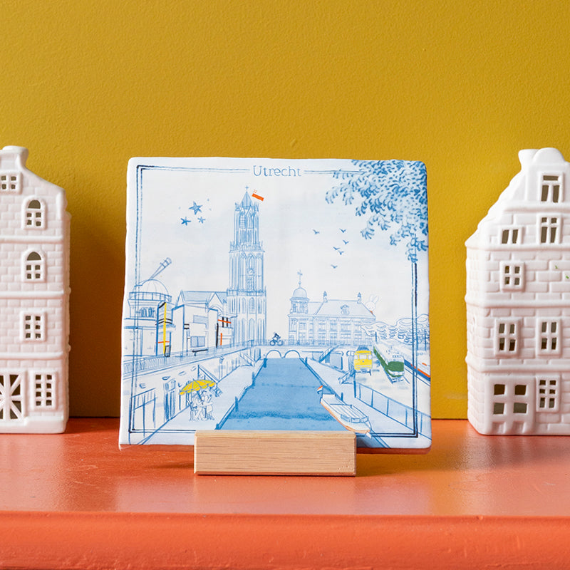StoryTiles Delft Blue Utrecht Fliese S 10x10 cm Stadt personalisierbar