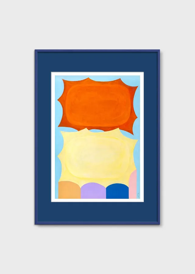 The Poster Club Sun Stump Poster 50x70 cm blau rot gelb