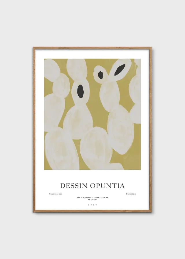 The Poster Club Dessin Opuntia Poster 50x70 cm beige