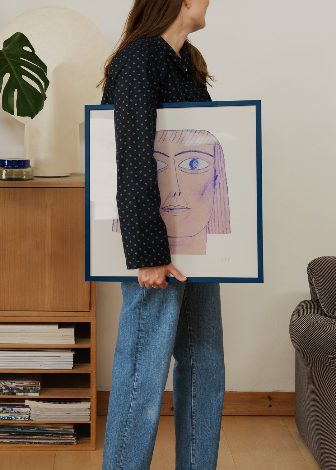 The Poster Club Blue Lady Poster 50x50 cm blau-rosa