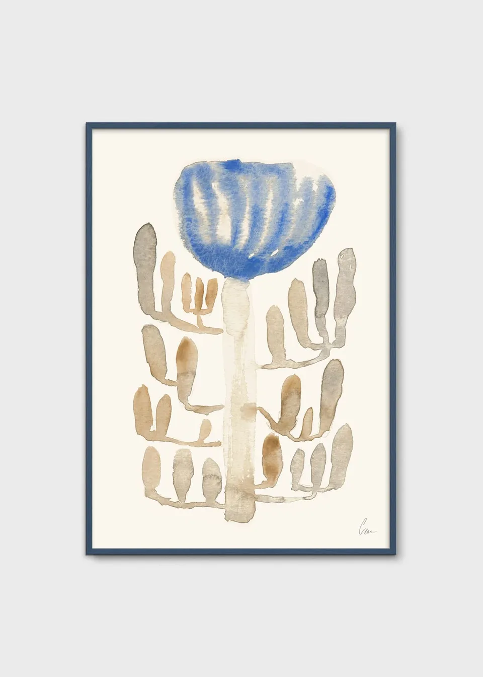 The Poster Club Oktober Kunstdruck Poster 30x40 cm blau