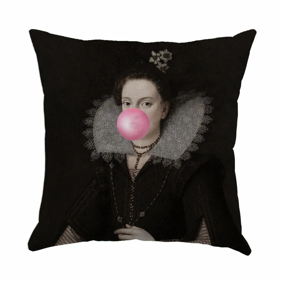 Mineheart Bubblegum Lady Kissen 46x46 Canvas