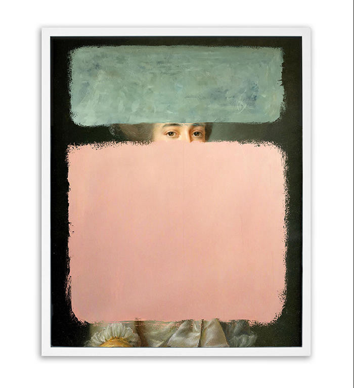 Mineheart Wall Art Colours Gemälde Pink-Green 81x66