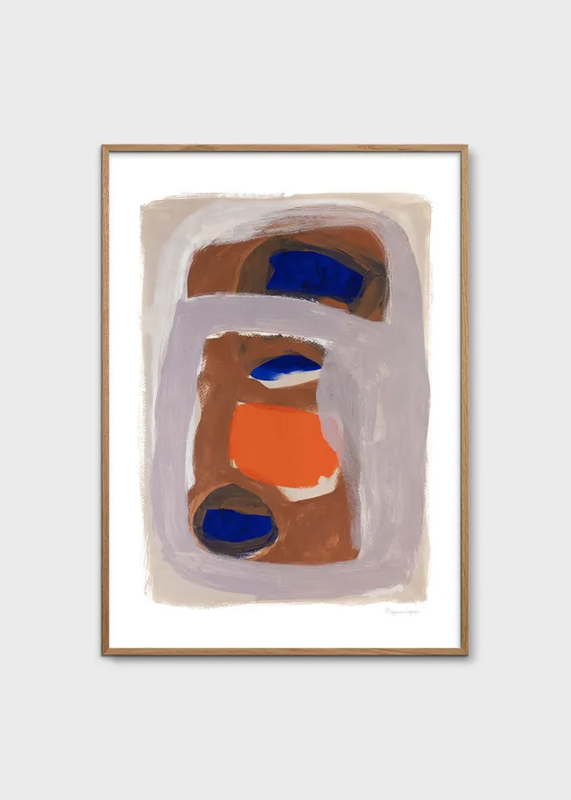 The Poster Club Outline Poster 30x40 cm beige blau