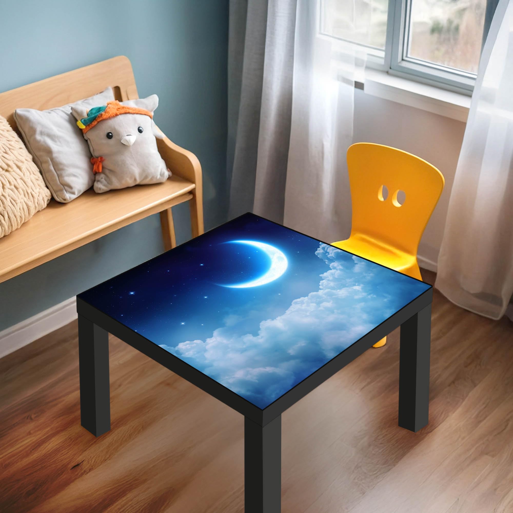 Banjado Möbelfolie Tischfolie Zunehmender Mond 55x55 cm selbstklebend