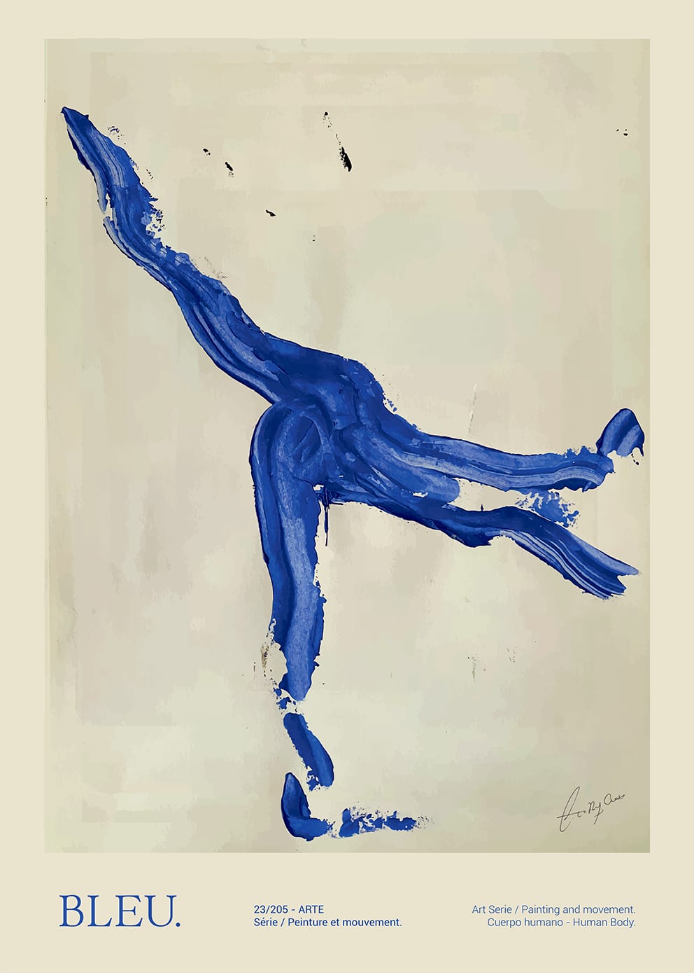 The Poster Club Bleu Kunstdruck 30x40 cm beige-blau