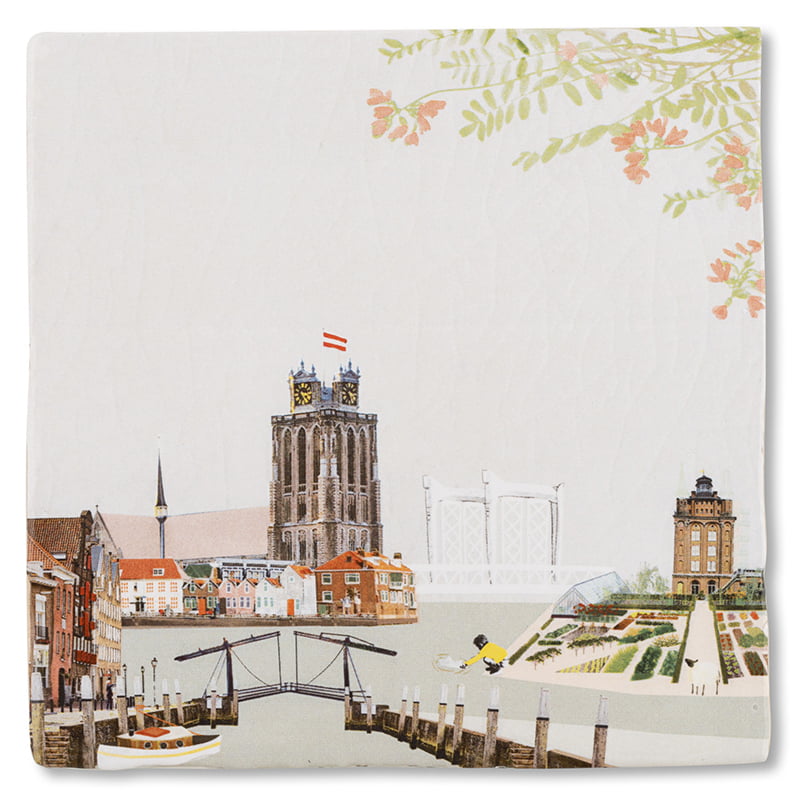 Storytiles Delft Blue Dit is Dordt Fliese S 10x10 cm Dordrecht