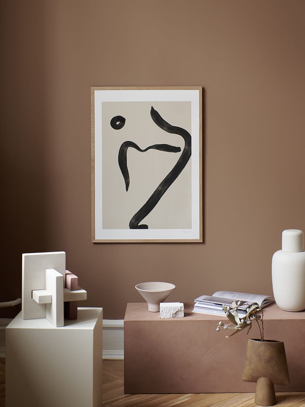 The Poster Club Art Prints Linear Poster 30x40 cm schwarz grau