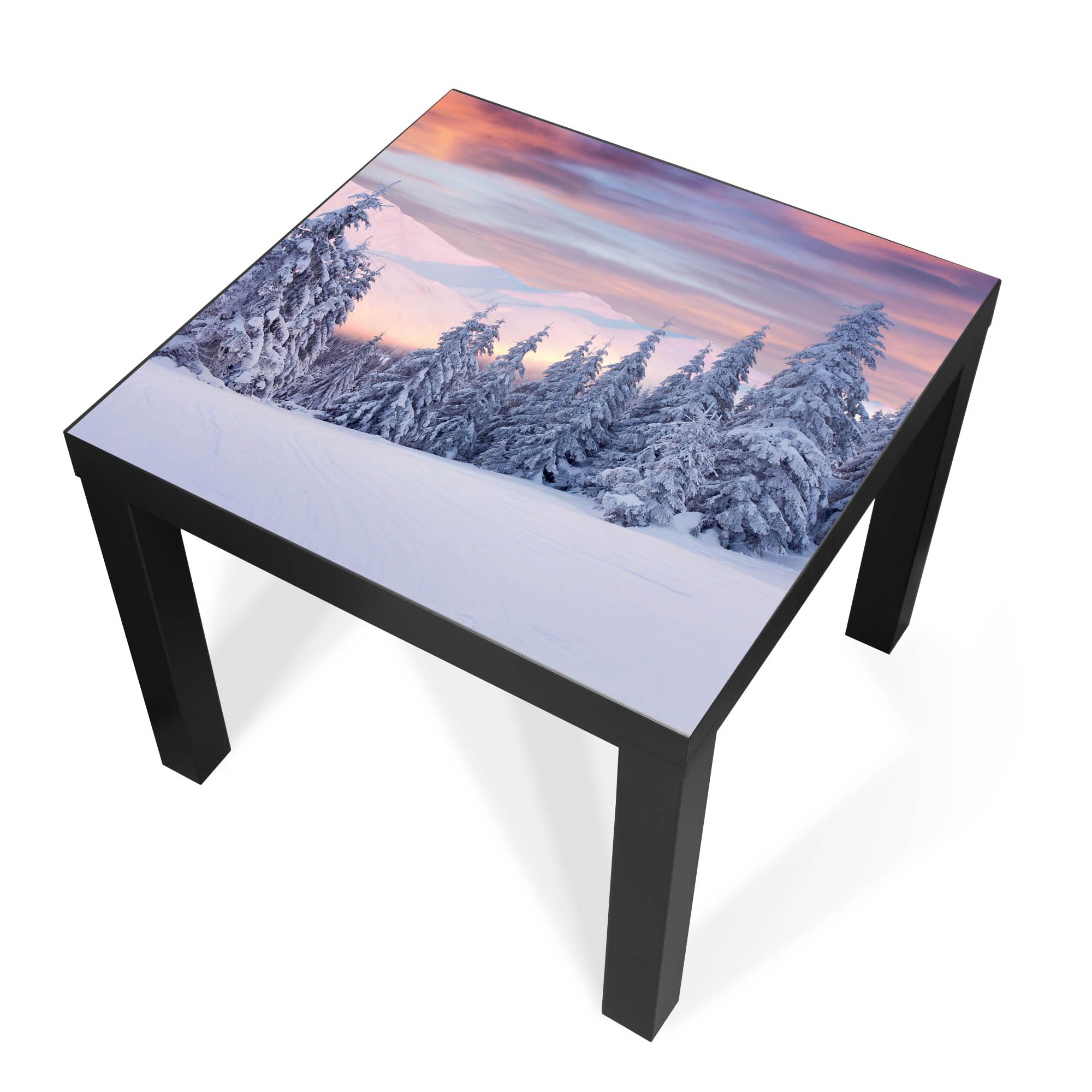 Banjado Möbelfolie Verschneite Berge Tischfolie 55x55