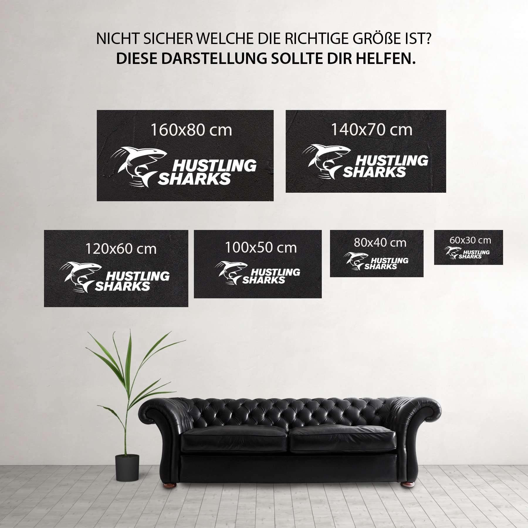 Hustling Sharks Wandbilder Luxury #2 Leinwandbild 140x70