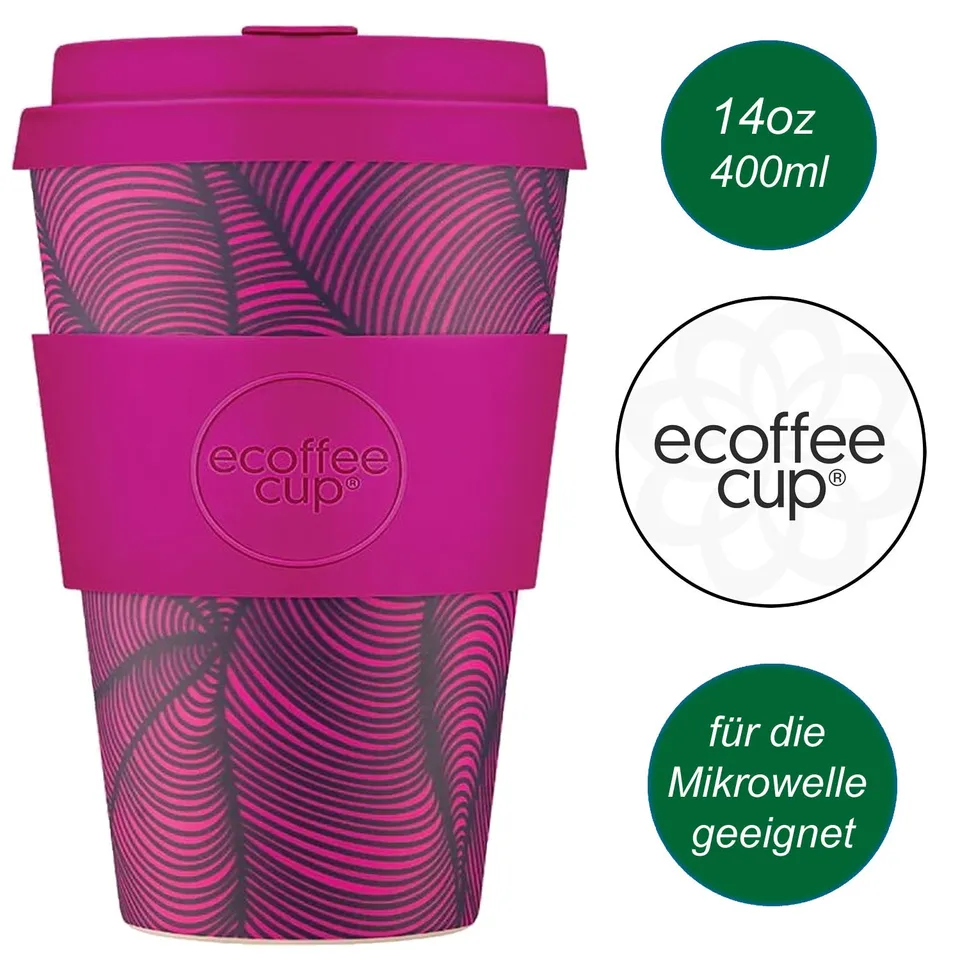 LS-LebenStil Otrobanda Ecoffee Cup 400ml Pink Mehrweg