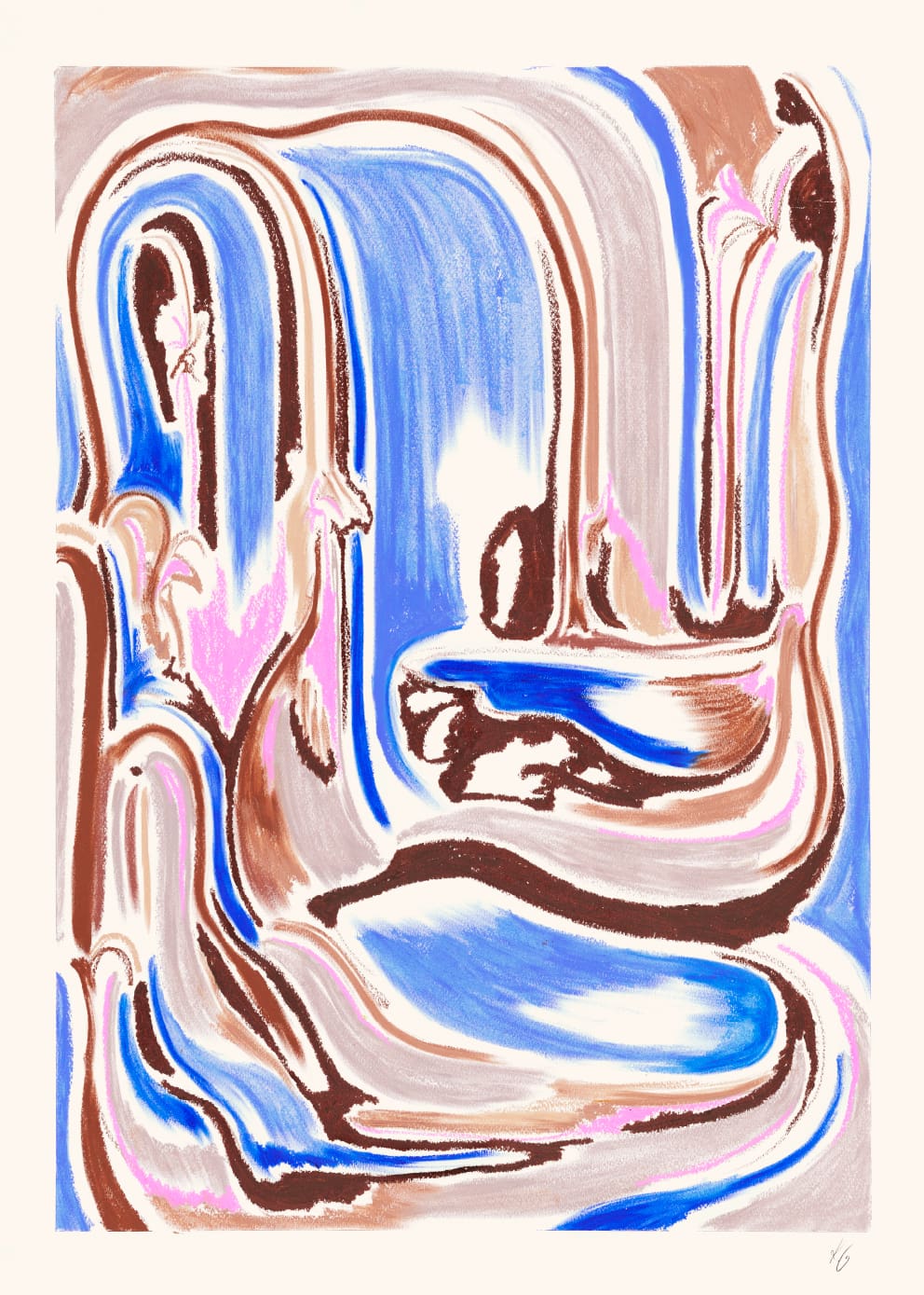 The Poster Club Art Prints Hestens vandsted Poster A4 blau
