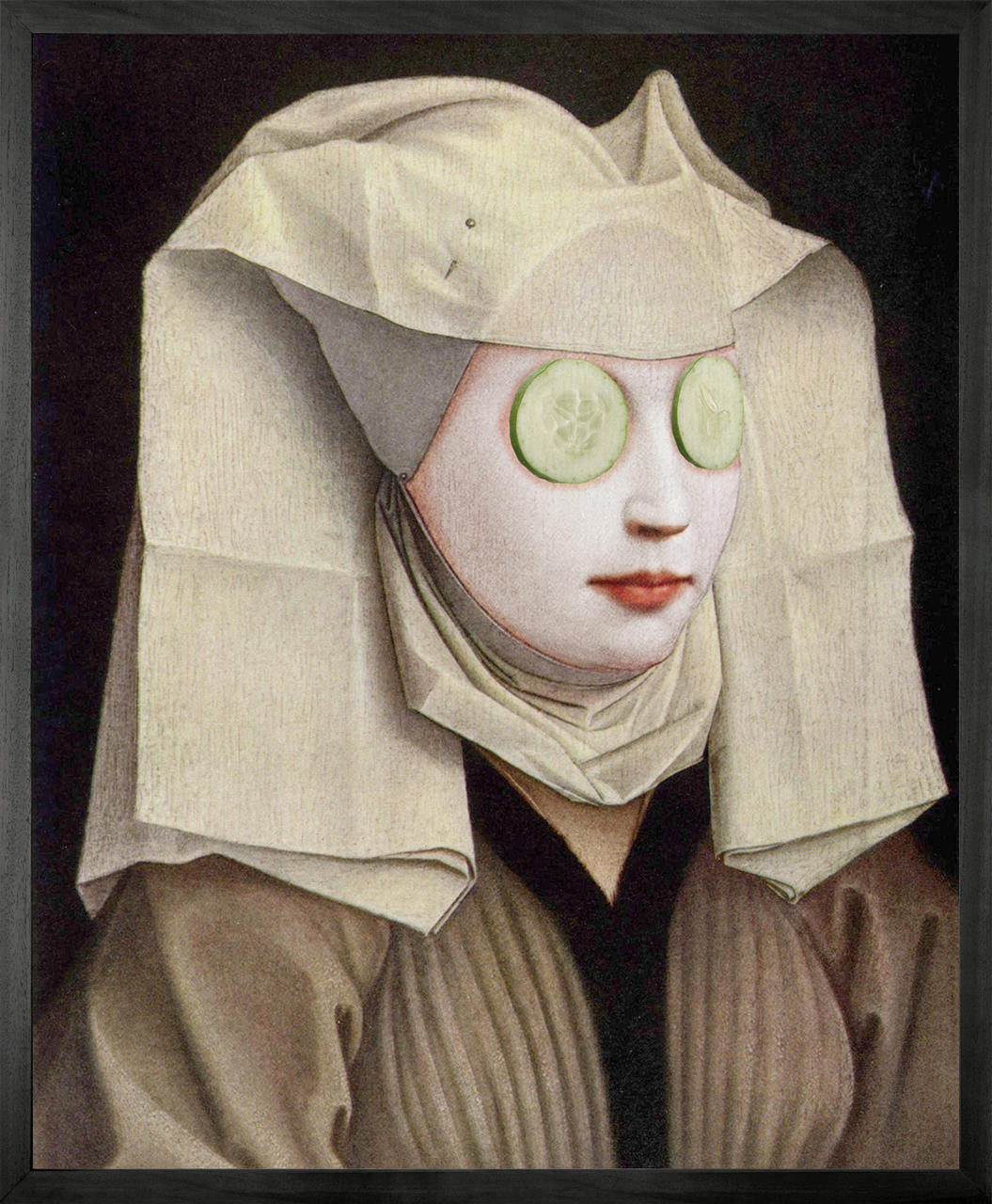 Mineheart Young Woman Facial Leinwandbild 40x50cm