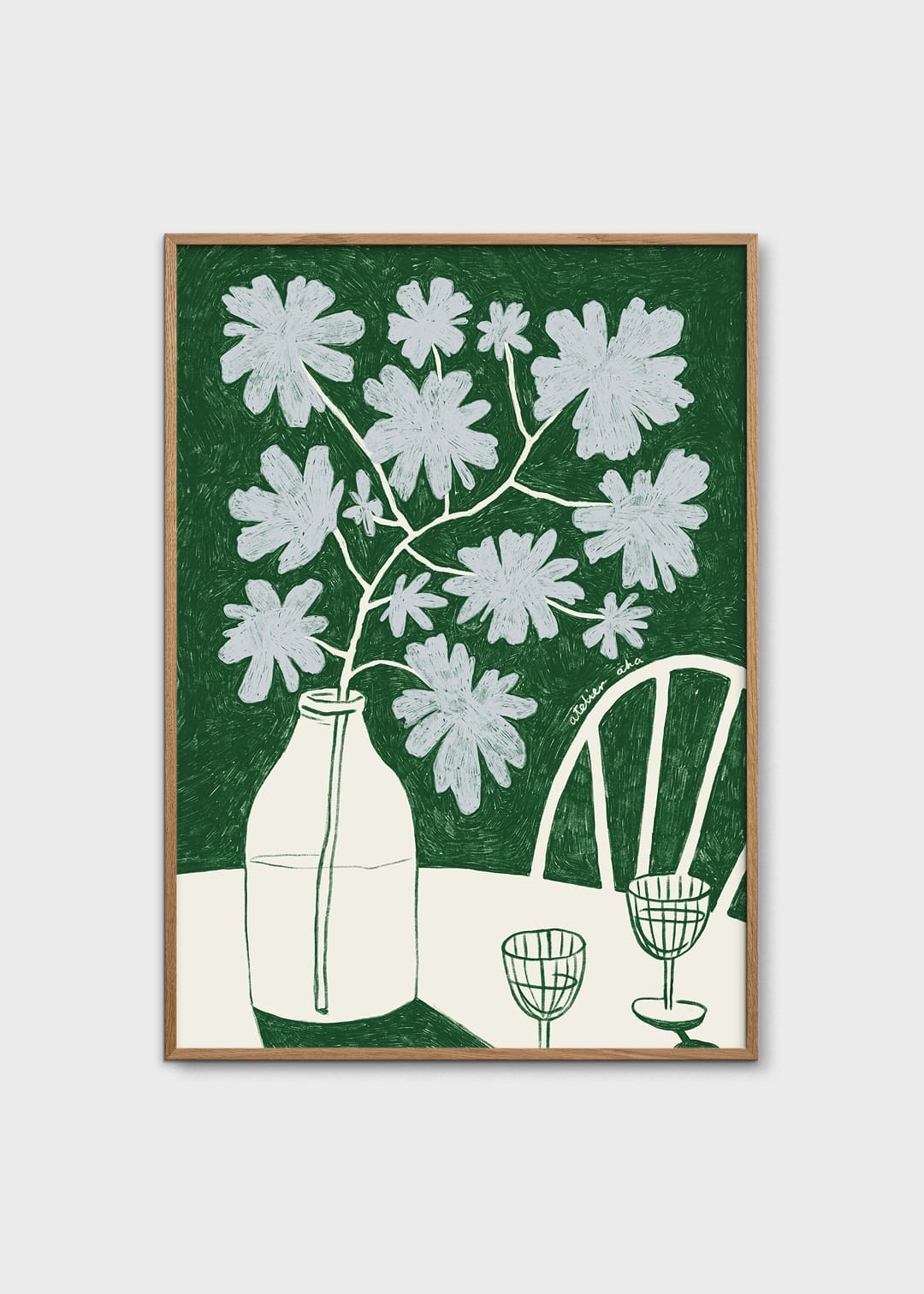 The Poster Club Art Prints Blue Flowers Kunstdruck A4 botanisch