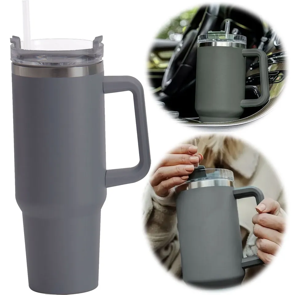 LS-LebenStil XL Trinkbecher Anthrazit 1200ml mit Griff