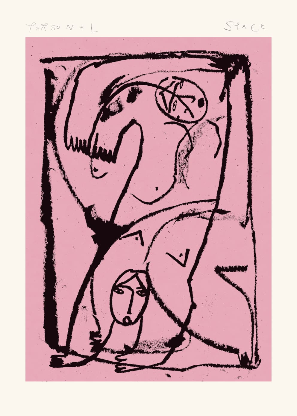The Poster Club Personal Space Kunstdruck 30x40 cm rosa