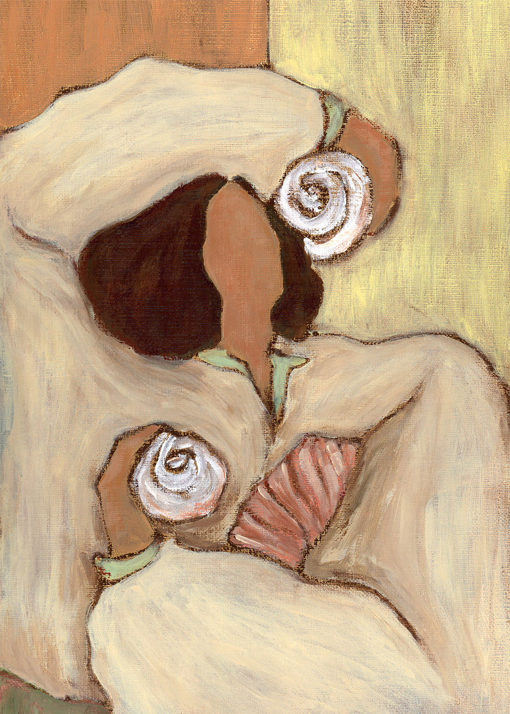 The Poster Club Art Prints Collected Shells Leinwand 30x40 beige