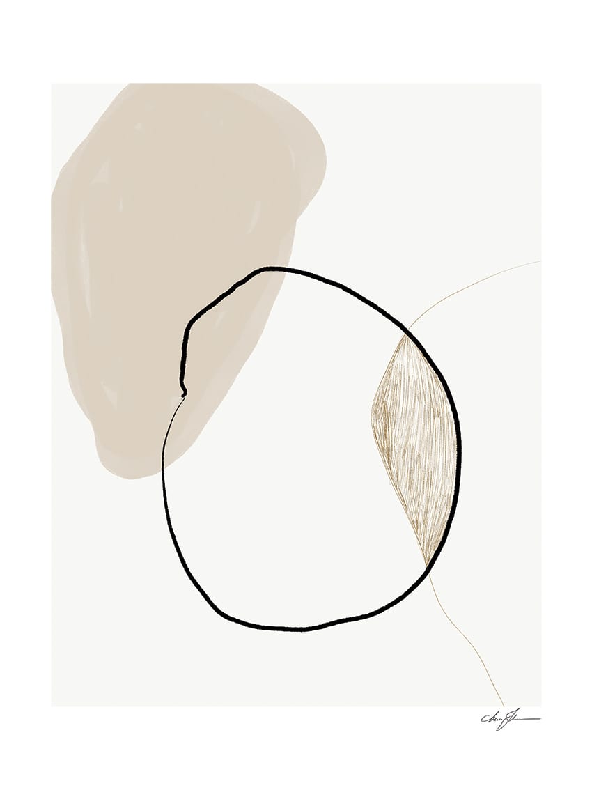 The Poster Club Pairs Poster 30x40 cm abstrakt beige