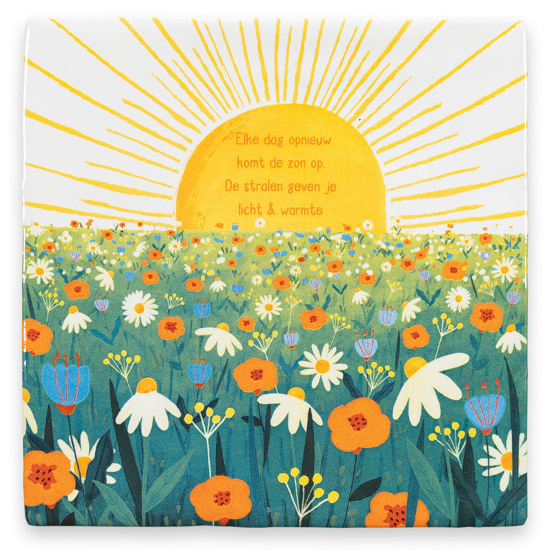 StoryTiles Delft Blue Sun will shine Fliese S 10x10 cm mit Text
