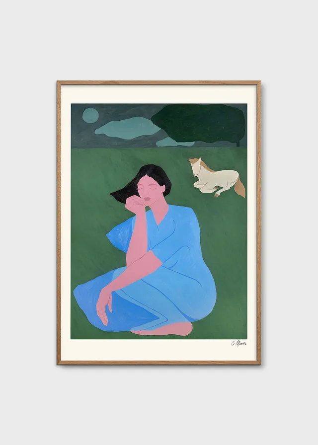 The Poster Club Art Prints Midnight Walk Poster 30x40 blau