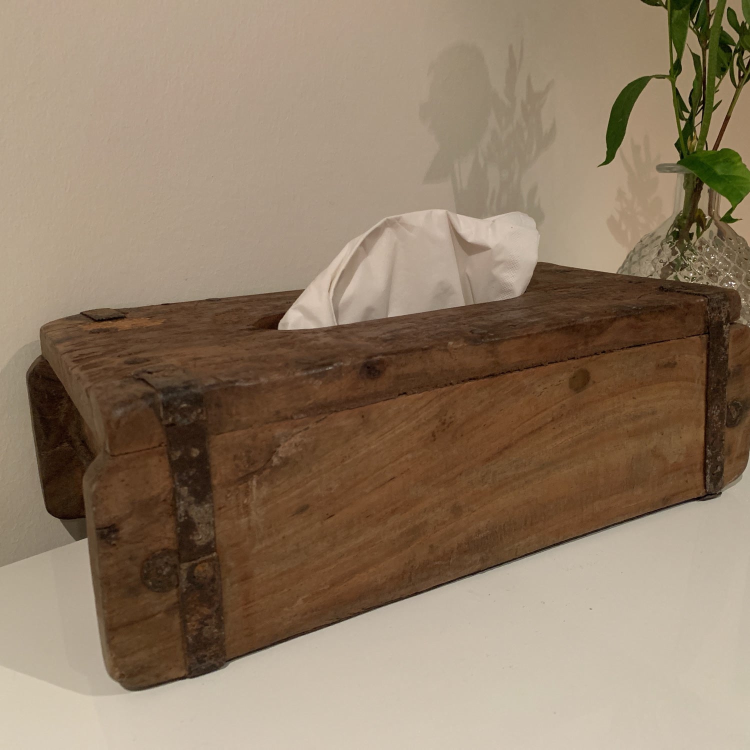 LS-LebenStil Tissue-Box Holz Braun 31cm Ziegelform B-Ware