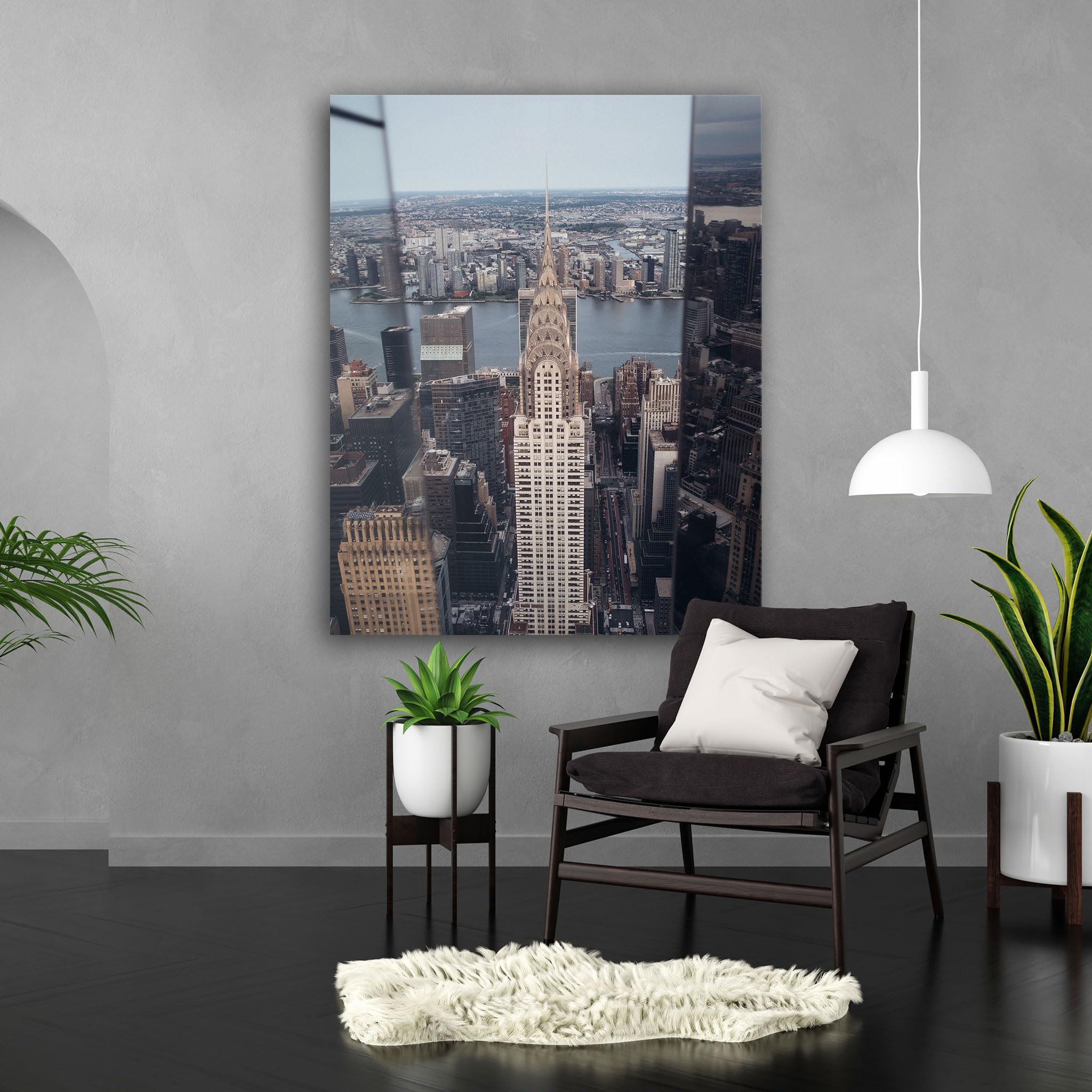 Hustling Sharks Wandbilder Blick über die Stadtspitze Leinwand 40x30