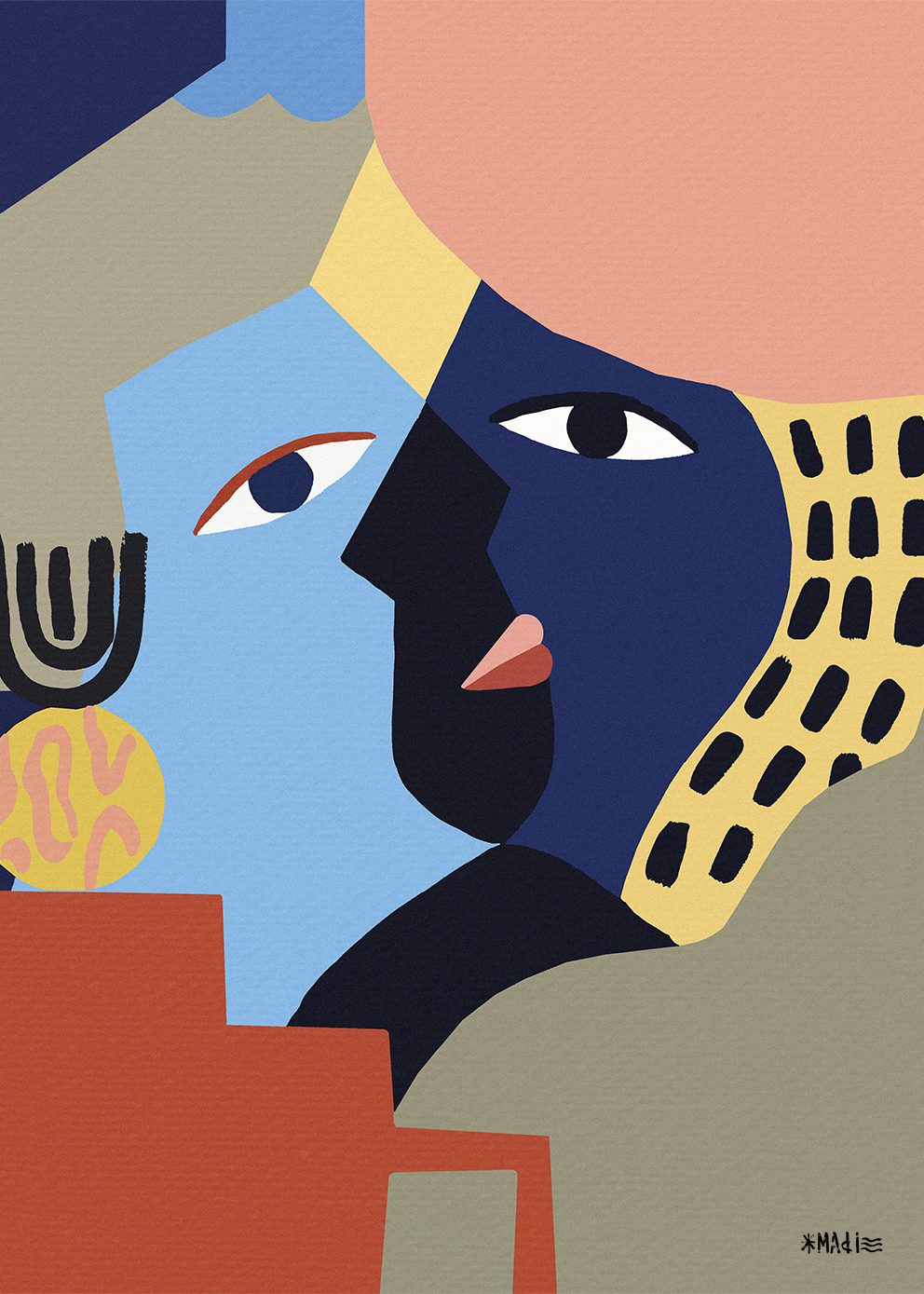 The Poster Club Art Prints The Kiss Poster 30x40 cm pastell