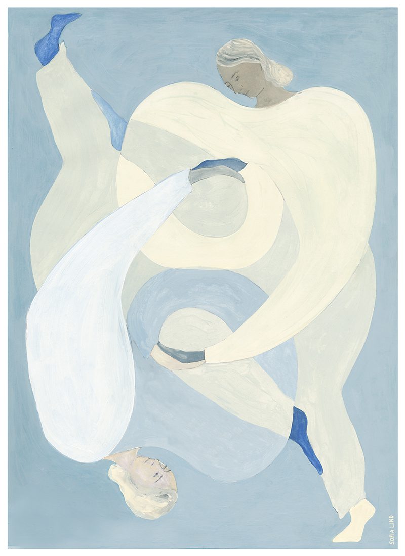 The Poster Club Art Prints Hold You Blue Kunstdruck 30x40 Blau