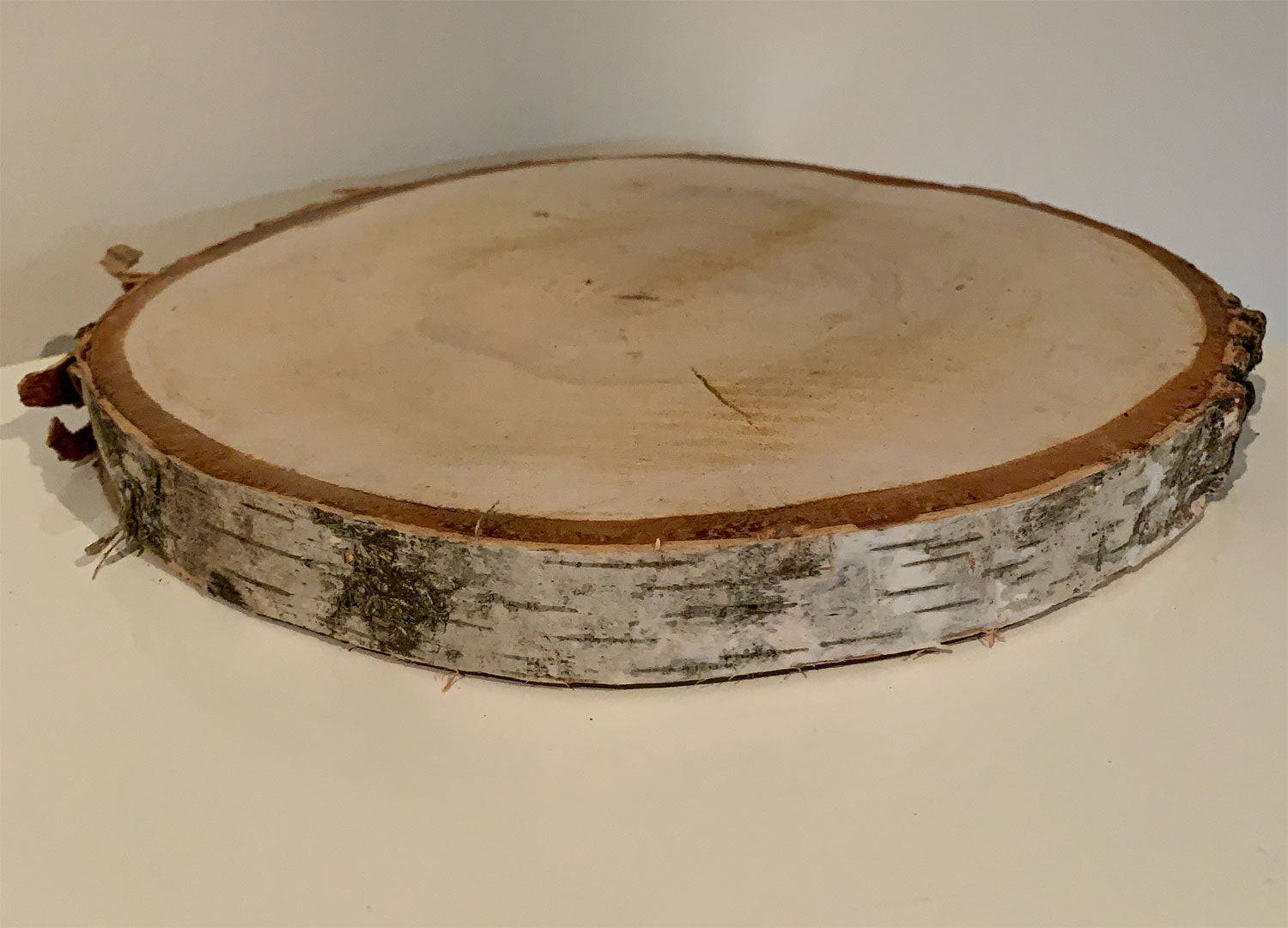 LS-LebenStil Küche & Haushalt Holzscheibe Birke 22-26 cm mit Rinde