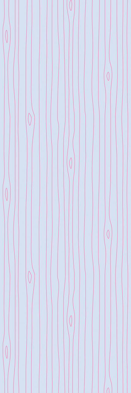 Mineheart Wallpaper Woodgrain Outline Tapete Hellblau-Rosa