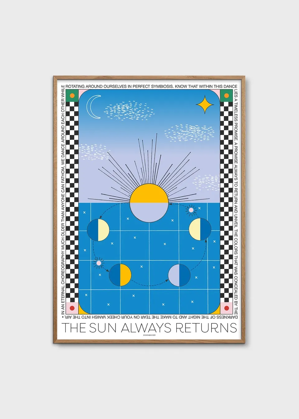 The Poster Club The Sun Always Returns Poster 30x40 blau