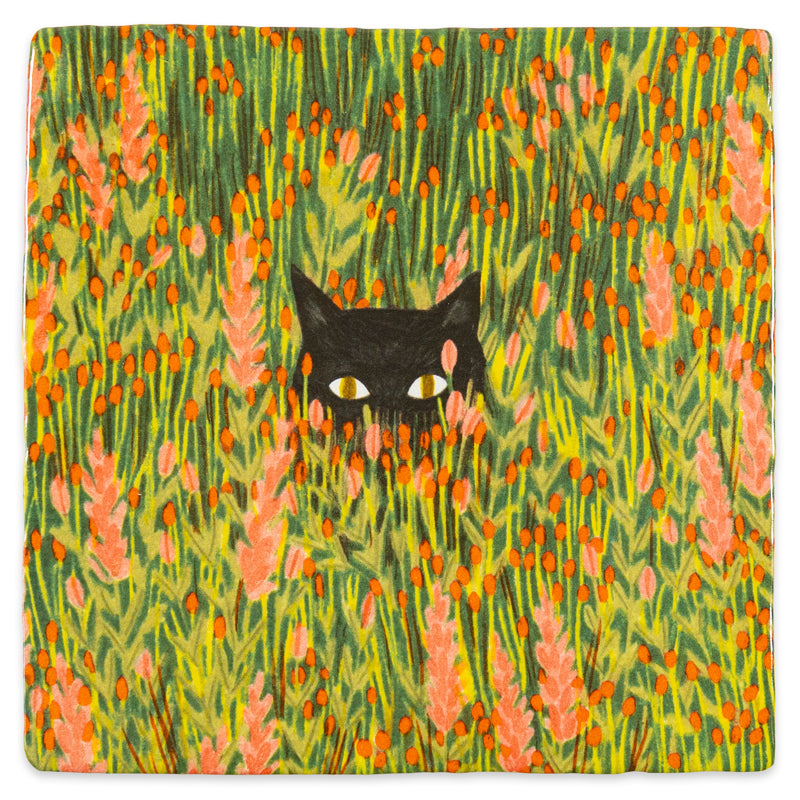 Storytiles Delft Blue Hide & seek Wandfliese S 10x10 cm Katze