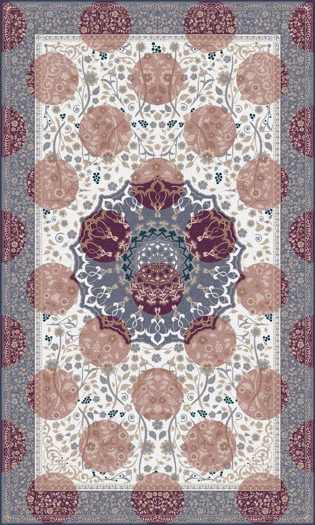 Mineheart Princely Purple Teppich Muster 20x20cm lila