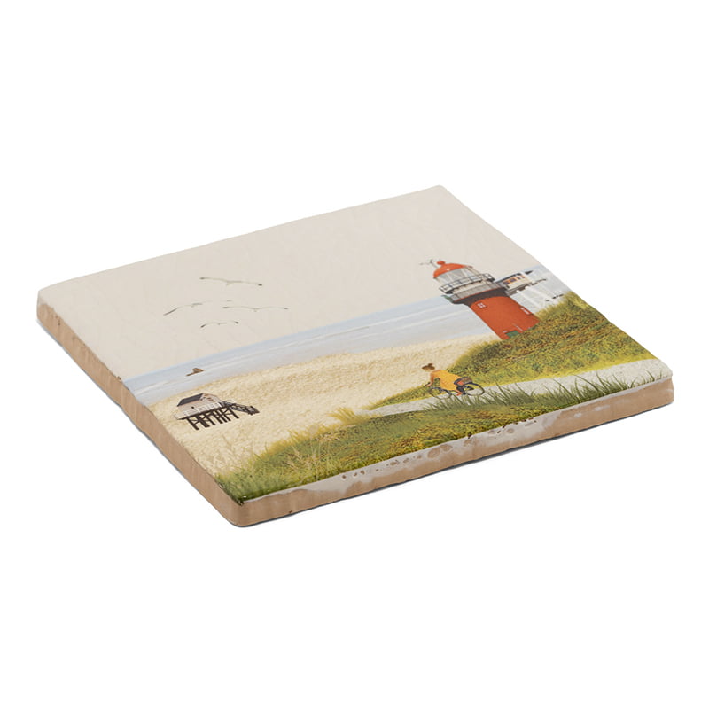 Storytiles Delft Blue Fietsend op Vlieland Fliese 20x20 cm