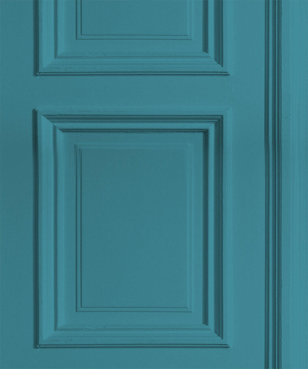 Mineheart Wallpaper Teal Panelling Tapete petrol Paneel