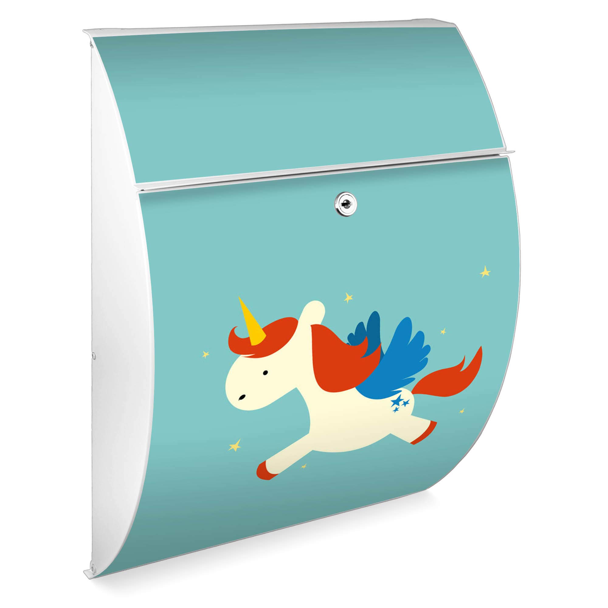 Banjado Riviera Briefkasten Anthrazit Einhorn A4