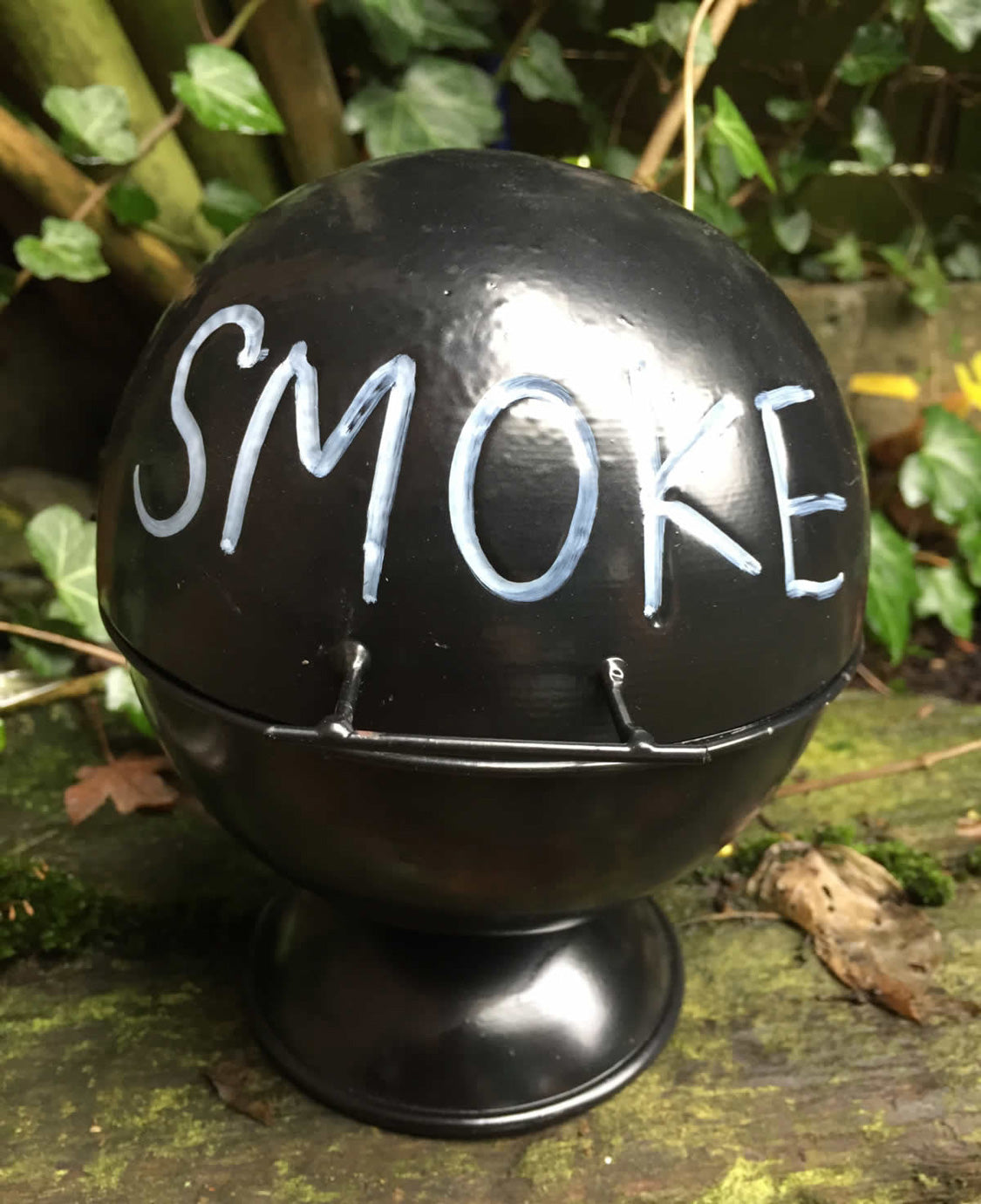 LS-LebenStil Smoke Sturmaschenbecher Metall Schwarz 15cm BBQ