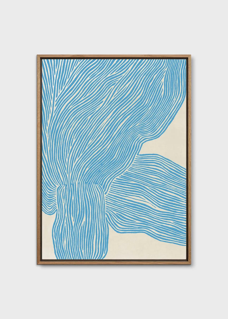 The Poster Club The Line Blue Leinwand 30x40 cm gerahmt