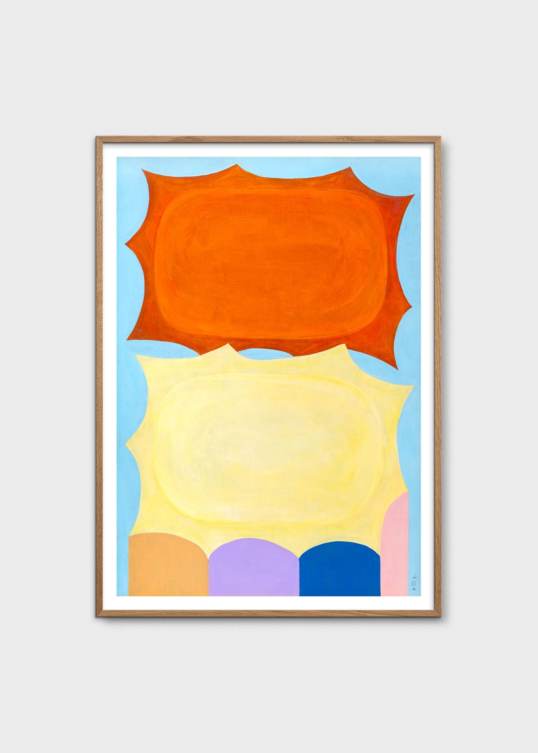 The Poster Club Sun Stump Poster 50x70 cm blau rot gelb