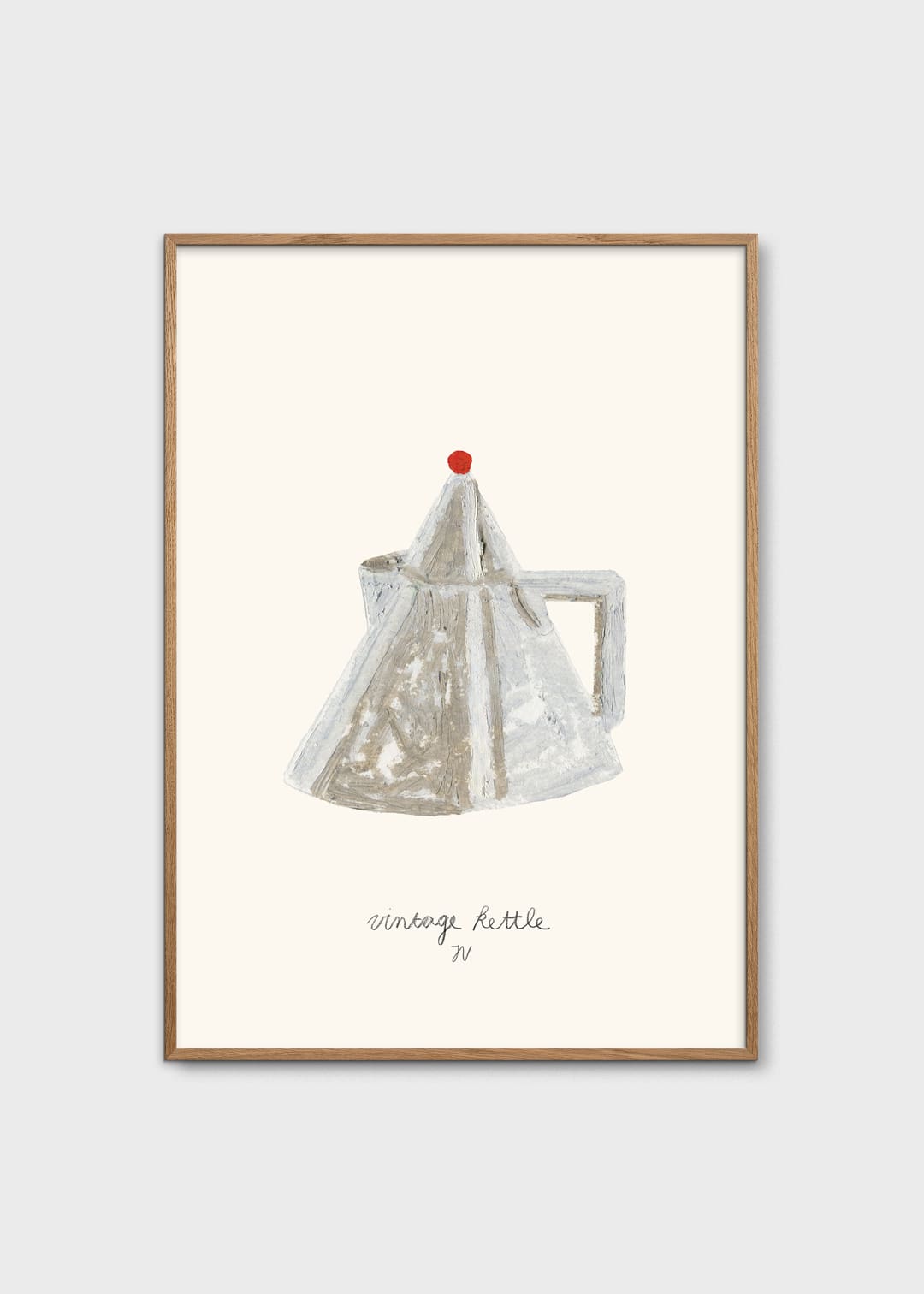 The Poster Club Vintage Kettle Kunstdruck 30x40 cm grau rot