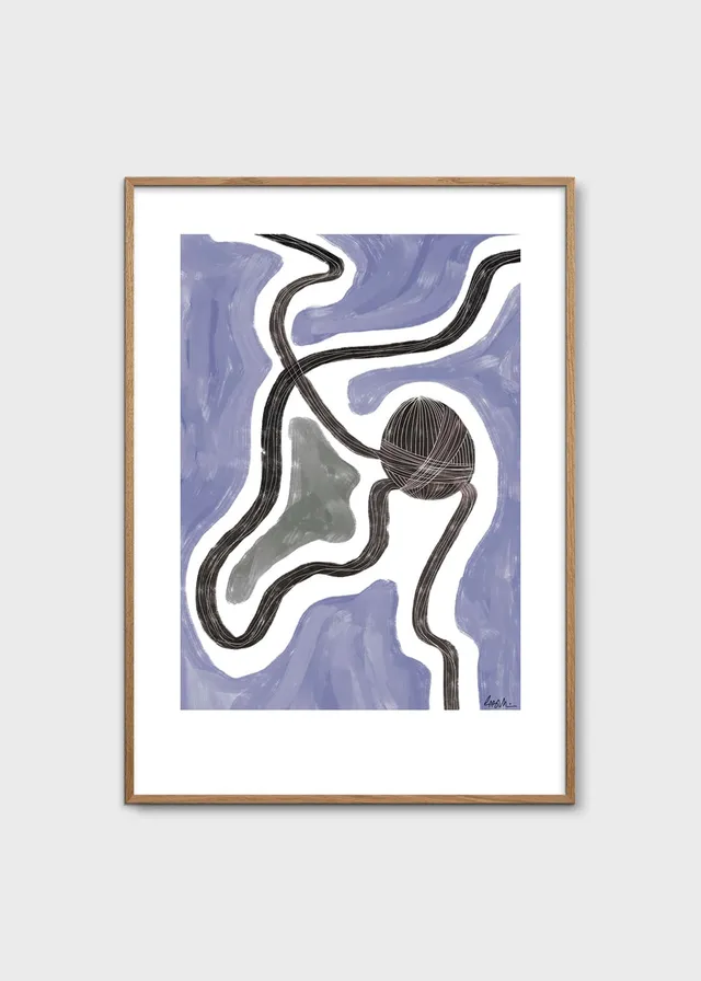 The Poster Club Knit Kunstdruck 30x40 cm grau lila
