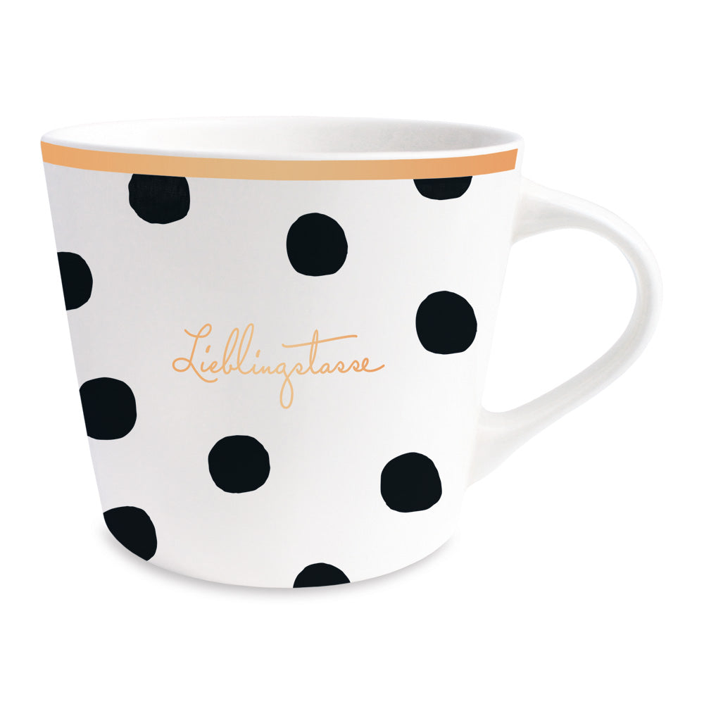 LS-LebenStil Küche & Haushalt Kaffeebecher 420ml Lieblingstasse Gold