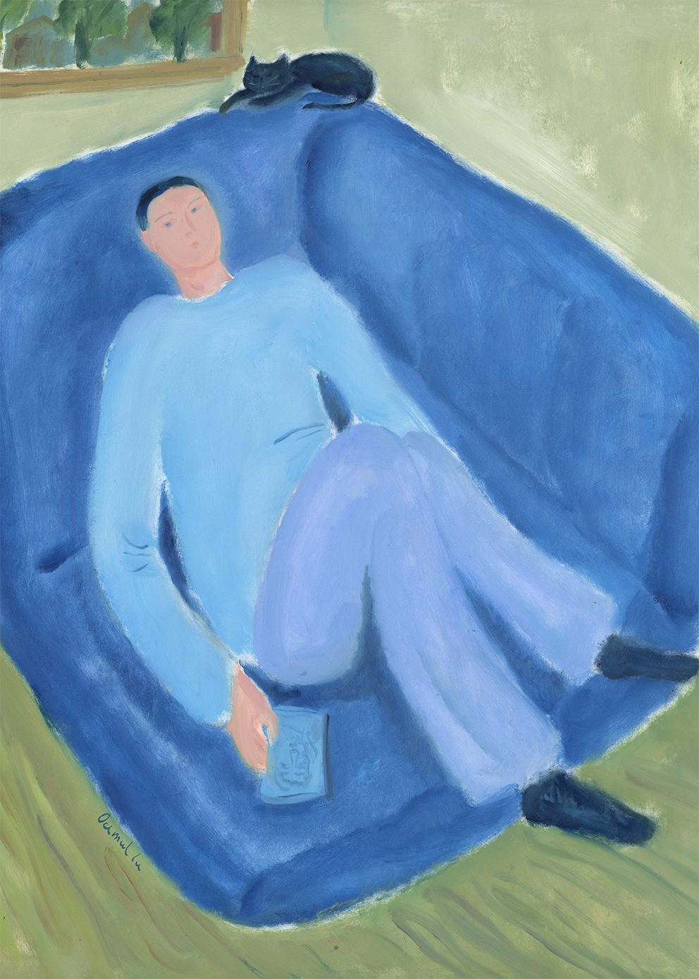 The Poster Club Afternoon Poster 50x70 cm Blau-Grün Abstrakt