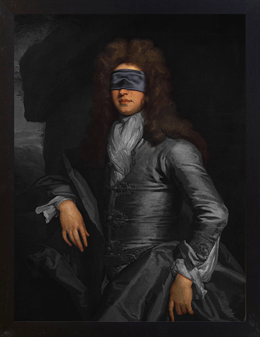 Mineheart Blindfold 3 Leinwandbild schwarz 40x50cm gerahmt
