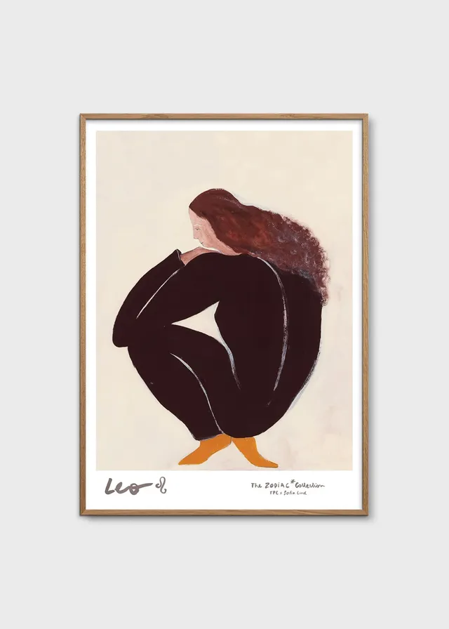 The Poster Club Leo Kunstdruck 30x40 cm beige Sternzeichen