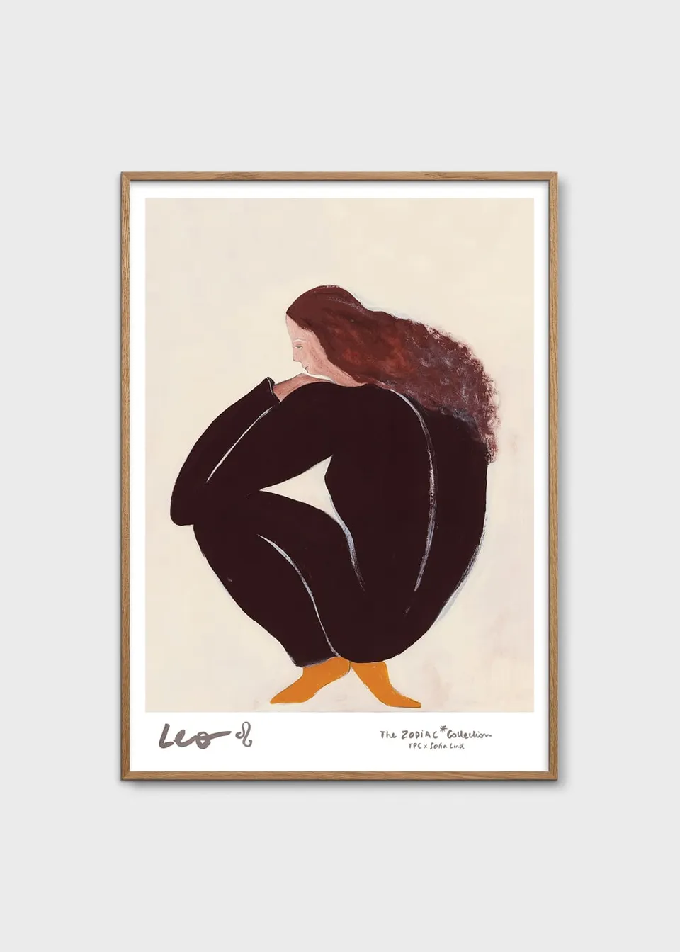 The Poster Club Leo Kunstdruck 30x40 cm beige Sternzeichen